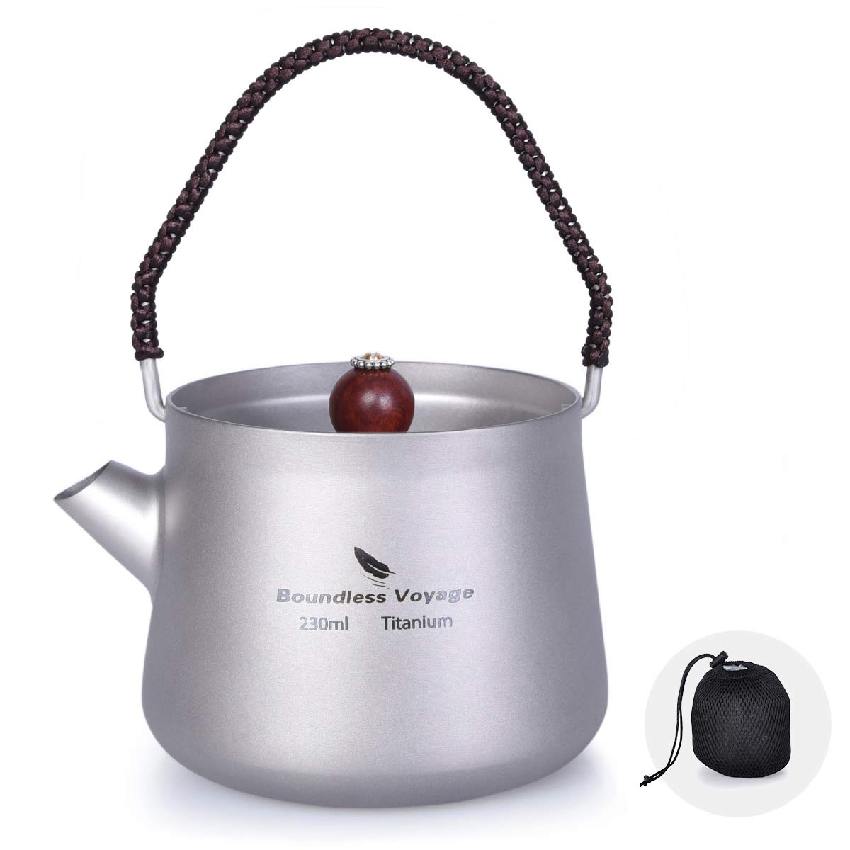 

Boundless Voyage 230 мл Титановый Мини с Титановым Чайником, Круглый, Ситечко, Сверхлегкий, 92.3 г (Ti3092D)