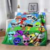 Sprunki All Characters Flannel Blanket, Soft Warm Throw with Full Sprunki Team Print for Bed Sofa, Cozy Bedding for Fans