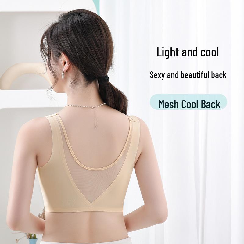 Seamless Plus Size Anti-Sag Sports Bra: Shockproof, Side Support, Bust Minimizing Vest