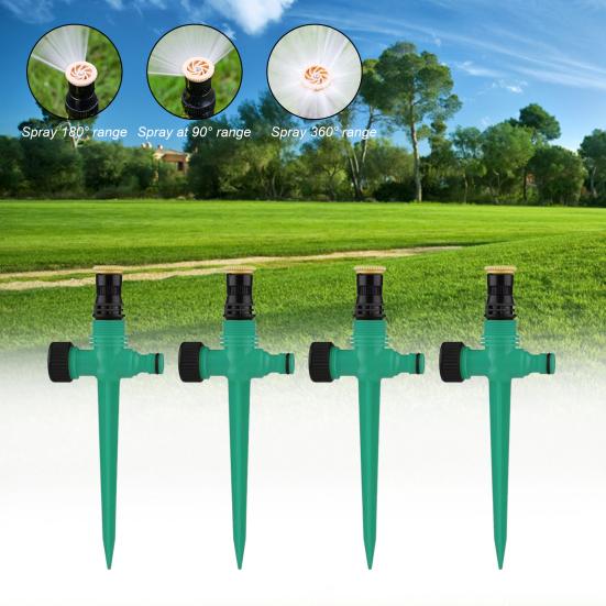Lawn Sprinkler with Spike Base Ground Insert Water Sprinkler Adjustable Garden Sprinkler