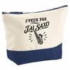 Large Pencil Case - PLANETEE - Can't, I Have Saxophone - Cotton 33×23×11 Cm - 5 L - Metal Zip