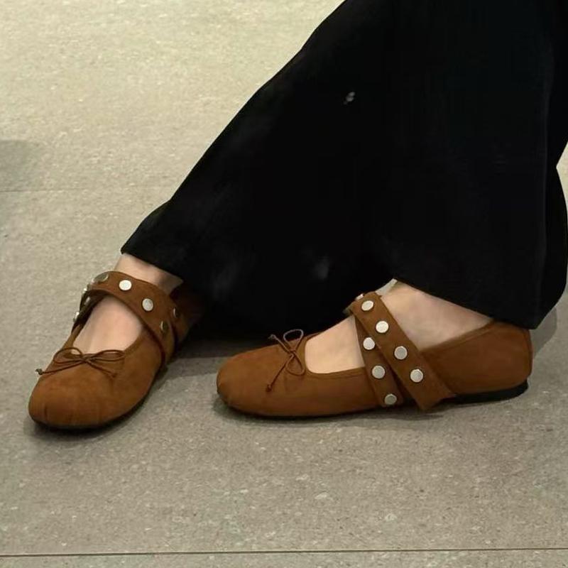 Fashion Flats Women Ballet Dance Shoes Shallow Bow Dress Loafers Shoes Fashion Autumn Woman Sport 2025 Brand Designer Chaussure Femme