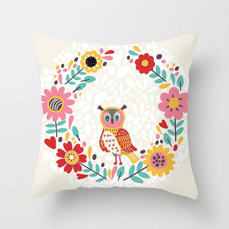 Colorful Tree Pattern Pillowcase Interior Decoration Office Living Room Home Pillowcase