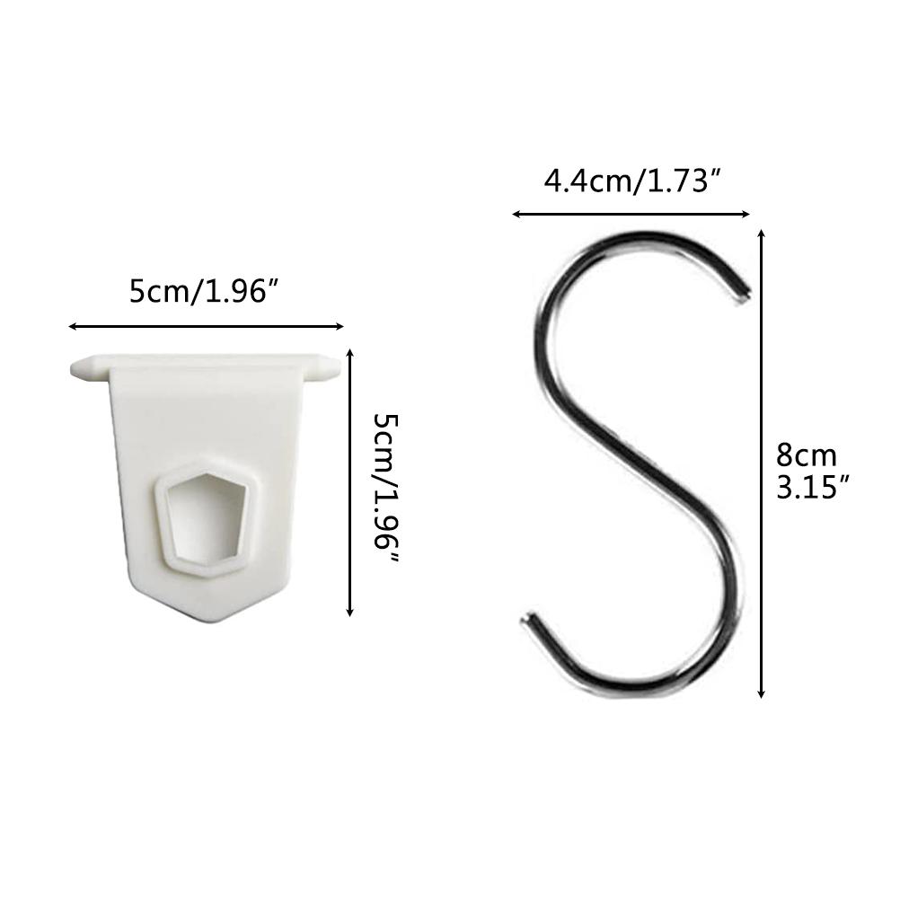 10pcs Outdoor RV Awning Hangers RV Awning Hooks S Shaped Hook Kit Camping Motorhome Tent Rail Hooks Campervan