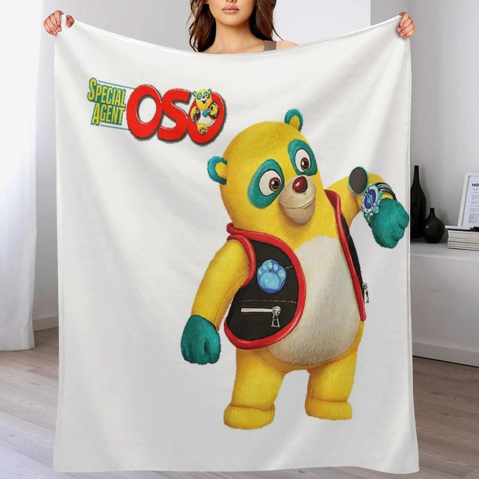 

Special Agent Oso Throw Blanket Soft Comfort Blanket for Reading Watching TV 102x76cm(40x30in)