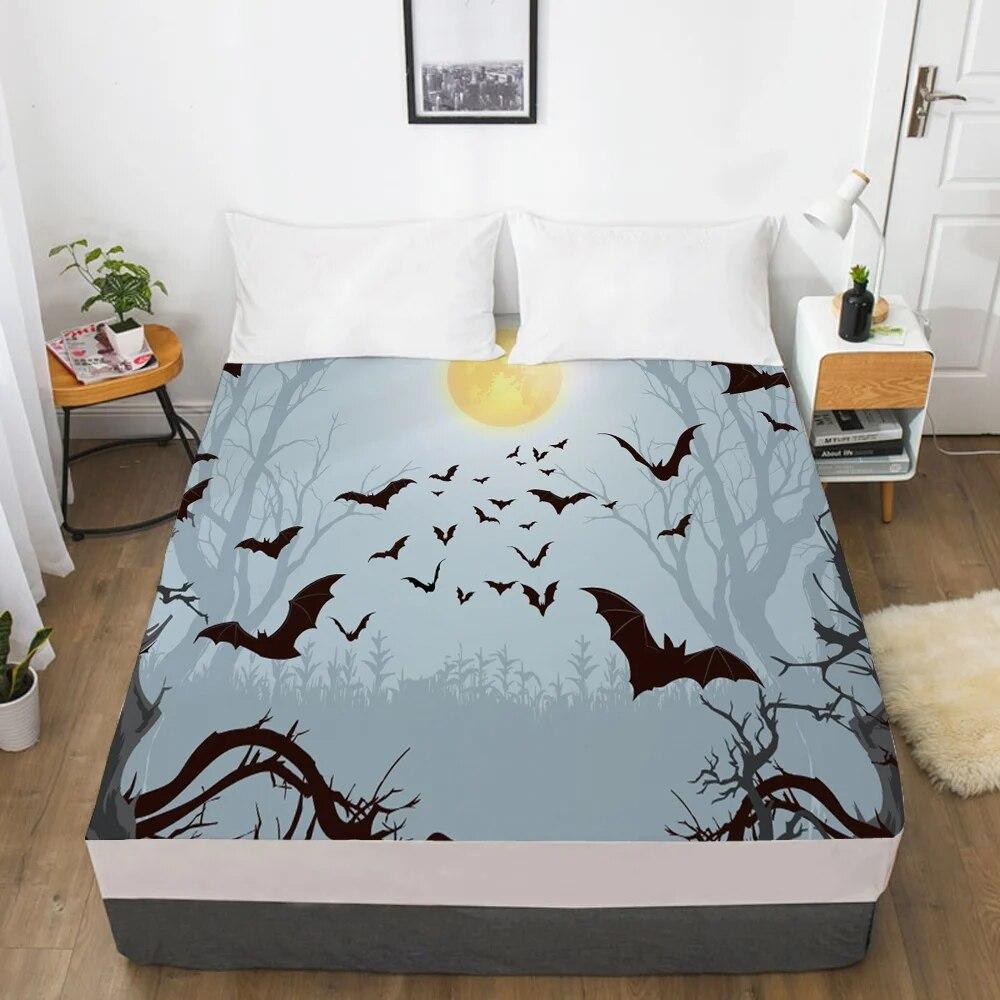Cartoon Hallowmas Children's Elastic Fitted Sheet Bed Sheet With An Elastic Band Mattress Cover Bed Cover For Kids Baby Boy