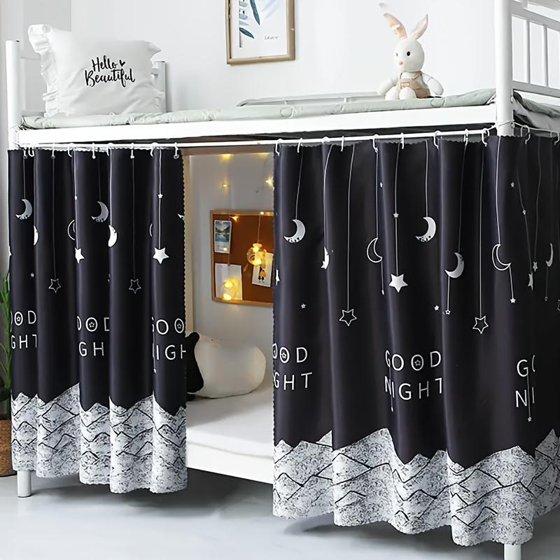 1 Bedroom Bed Curtain - Blackout, Star Patterned Room Partition, Lightweight Fabric, Perfect for Families and Dormitories