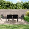 Garden Chairs with Cushions 6 pcs Black 56.5 x 57 x 83 cm Poly Rattan