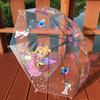 Nouvelle équipe d'ingénierie de camion de pompiers parapluie transparent pour enfants maternelle créatif mignon dessin animé bébé étudiant garçon parapluie