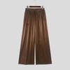INCERUN Men's Y2K Glossy Baggy Wide Leg Pants Streetwear Hip Hop Casual Elastic Waist Bottoms