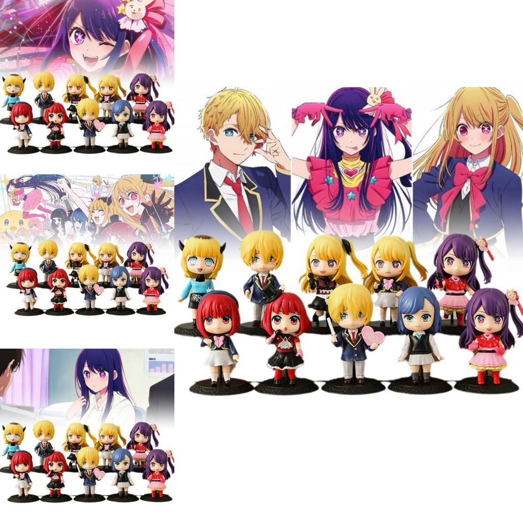 Adorable Pvc Anime Figure Set Of 10 Featuring Starry Hoshino Ai And Friends For Collectors