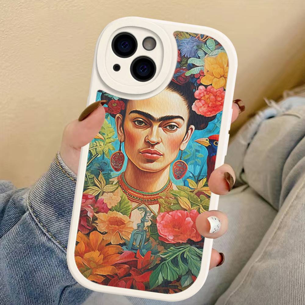 Fashion F-Frida K-KahlosS Phone Case For IPhone 16 15 14 13 12 11 Pro Max Plus Shockproof Leather Cover