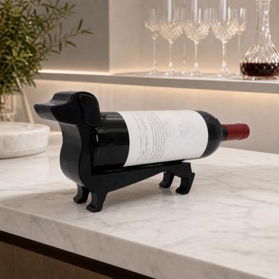 Dachshund Wine Rack, Dog Shape Bottle Holder for Countertop, Creative Animal Home Bar Decor Gift for Wine Lovers