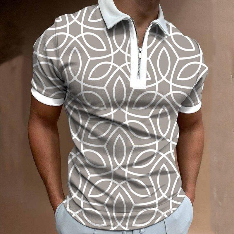 Summer Men's  Short Sleeved Lapel  Polo  Shirt  Fashionable and Casual Men's