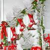 20/1PCS Artificial Pine Branch Fake Plant Snowflake Pine Leaves Xmas Wreath Party Table Decorations DIY New Year Gift Box Decor