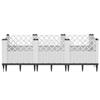 VidaXL Jardinière avec piquets blanc 123,5x43,5x43,5 cm PP, bac à fleurs, support de jardinière, support de fleurs, bac à 368020