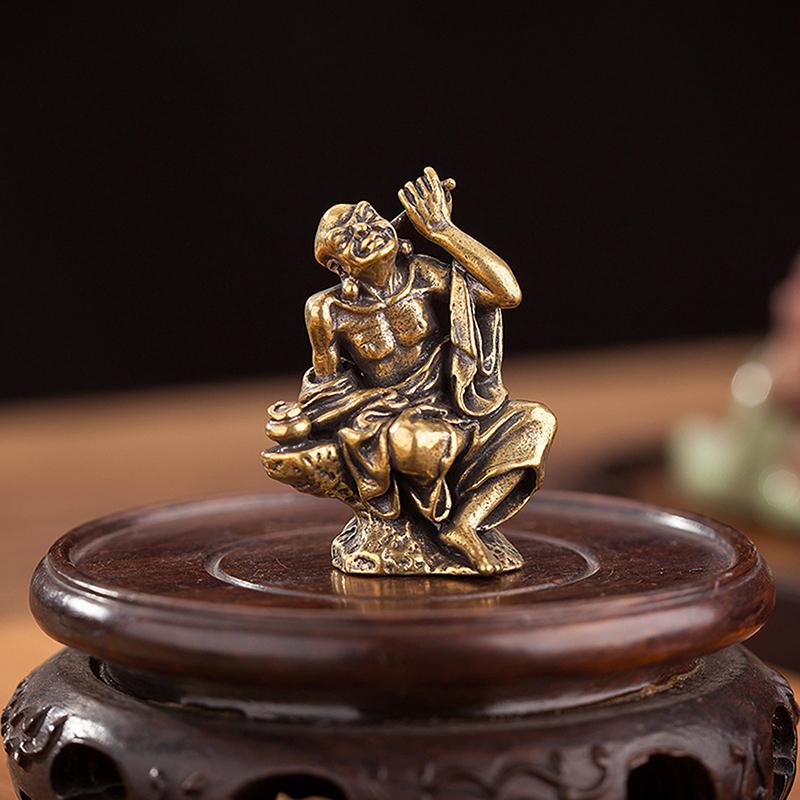 Eighteen Arhats Miniature Retro Mini Buddha Decoration Study Office Home Decoration Brass Statue Crafts