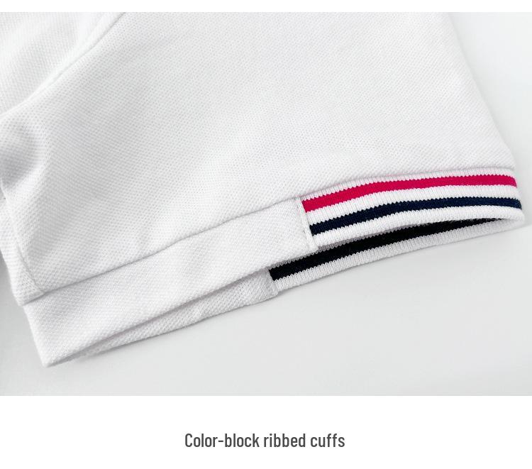 Kids' British Style School Uniform Polo Shirt - Cotton, Short Sleeve, Unisex, for Primary and Secondary Students