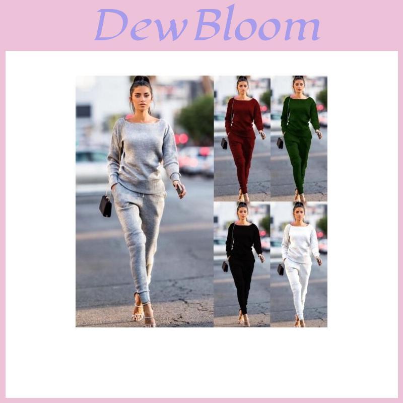 Neuf 2pcs Womens Casual Sweatshirt And Pants Set For Effortless Style And Comfort