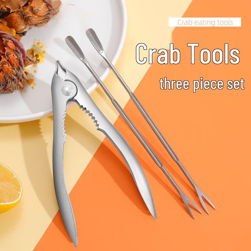Jiwanggu Stainless Steel Crab Tool Set - 3 Packs