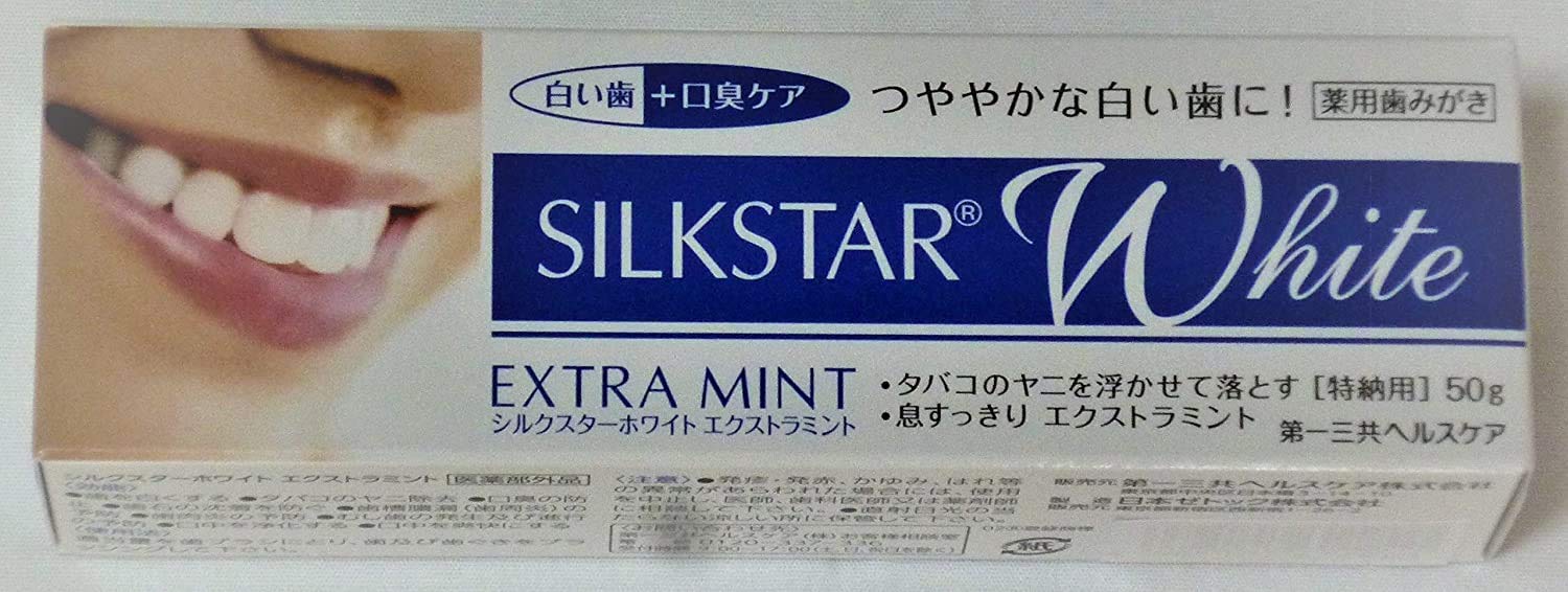 

Лечебная зубная паста Daiichi Sankyo Healthcare Silk Star White Extra Mint, набор из 4 шт.