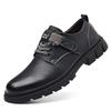 Men's Shoes Retro Men's Business Leather Shoes Slip-on Thick Bottom Work Shoes Trendy Casual Shoes Men's