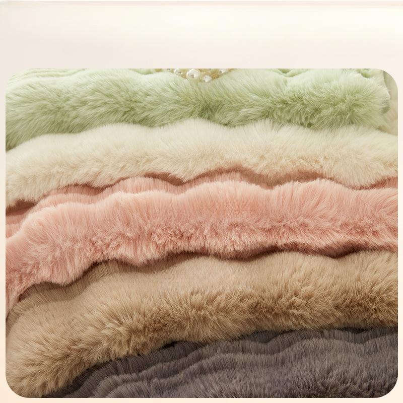 Bunny Cashmere Winter Plush Sofa Cushion Thickened Cushion Simple Modern Full Covered Cloth