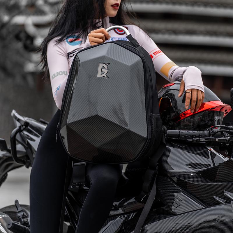 Devil Race Large-Capacity Motorcycle Helmet Backpack & Saddle Bag for Commuters