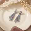 Zircon Crystal Studded Earrings Ethnic Style Pendant Earrings Fashionable Women Earrings  Banquets