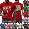 Men's Casual Short Sleeve Graphic T Shirt Crew Neck Cotton Blend Lightweight Comfortable Fit for Everyday Wear
