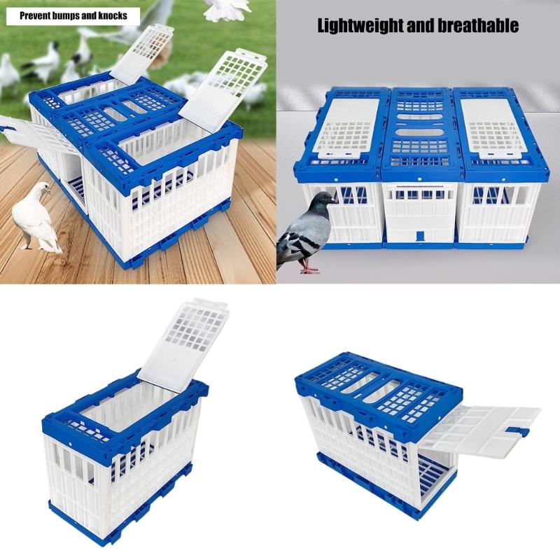 Verbindbarer Kunststoff-Vogelkäfig für Outdoor-Training, tragbare Voliere für Tauben, Papageien, Jungvögel, Doppeltür-Design