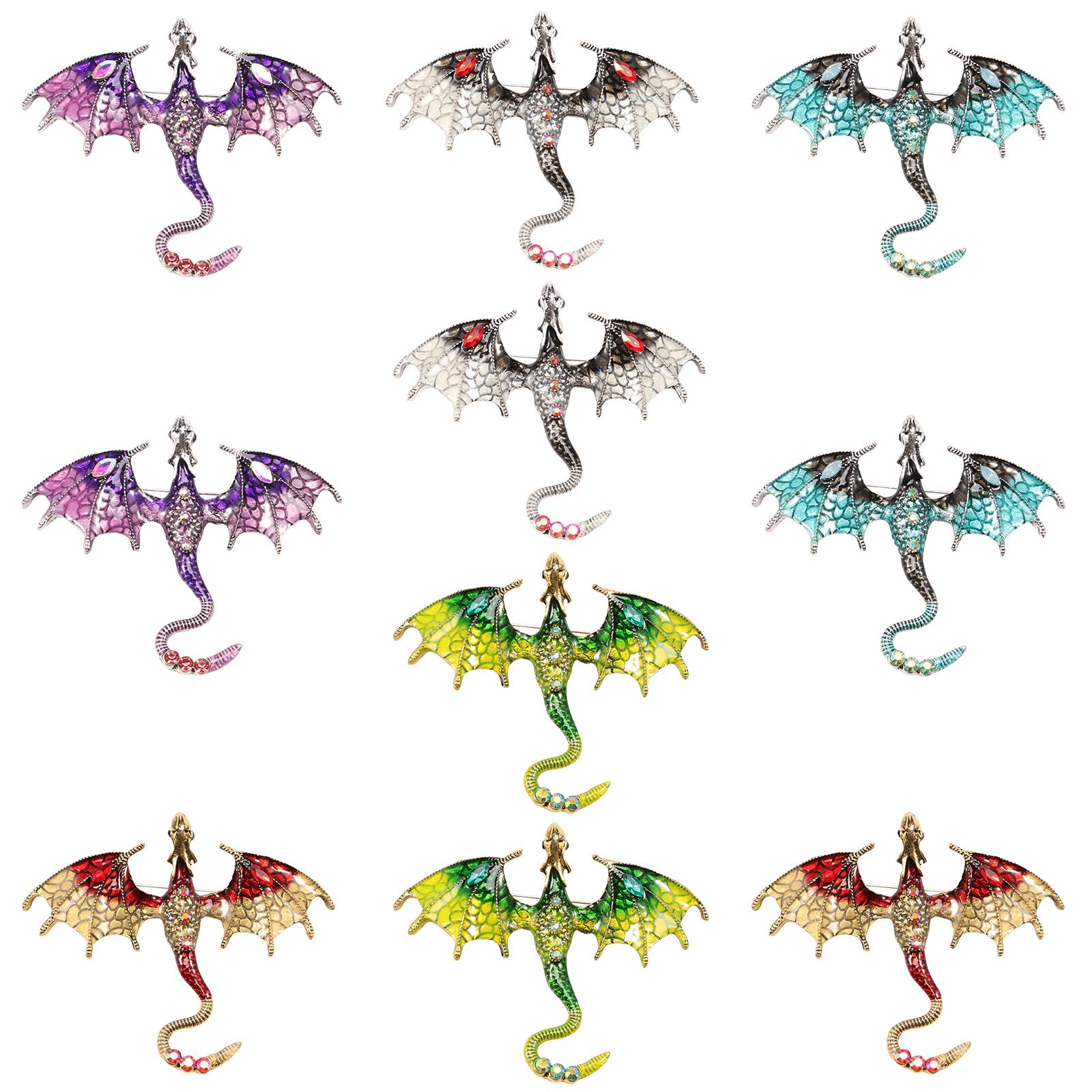 

10 шт. Европейский и американский готический кулон в виде летающего дракона, 3D, многоцветный, сделай сам, металлический кулон, аксессуар для ожерелий, изготовление ювелирных изделий