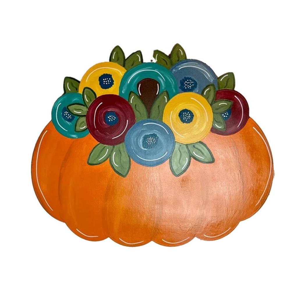 With Rope Wooden Pumpkin Door Plate Reusable Halloween Hanging Ornaments  Layout Decor