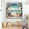 Beach Shell Sea View Window Living Room Bedroom Wall Decoration Stickers