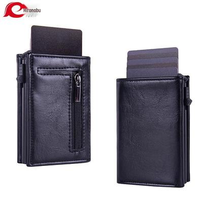 Men's RFID Aluminum Pop-Up Card Holder Wallet with Multi-Card Slots