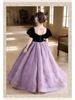 Girls' High-End Hepburn Style Princess Winter Evening Gown