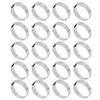20PCS Blank Ring 8mm Adjustable Stainless Steel DIY Flat Ring Base for DIY Rings DIY Jewelry