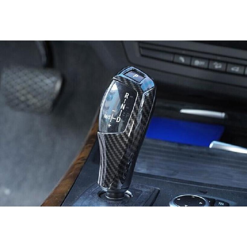2004-10 Shift Knob Cover Carbon Fiber Central Console Gear Fit For BMW 5 Series