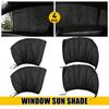 4X Sun Shade Front & Rear Window Screen Cover Sunshade Protector BLACK Car PARTS