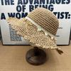 Girl New Fashion Style Bucket Hat MultiColor Foldable Sun Crochet Hat For Beach Travel And Vacation Handmade Straw Hat CJCYMZ057