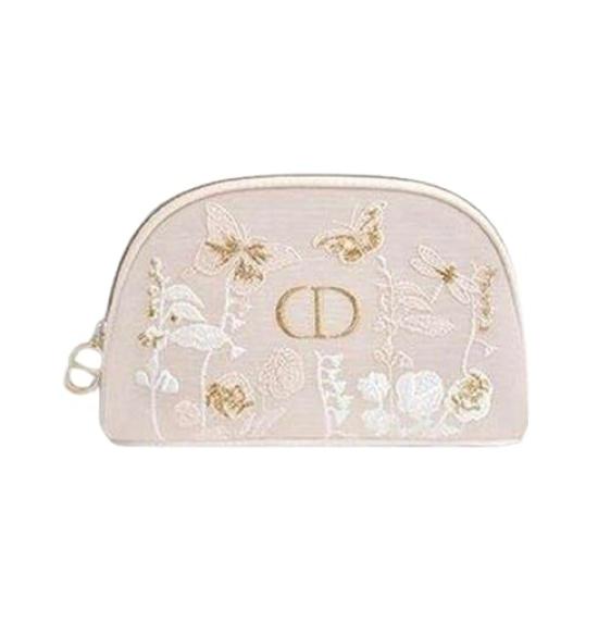 Dior Day Original Day Novelty Embroidered Christian Dior Cosmetic Novelty Butterfly and Flower Design Mother's Pouch, Mother's Gift, Pouch, Gift,