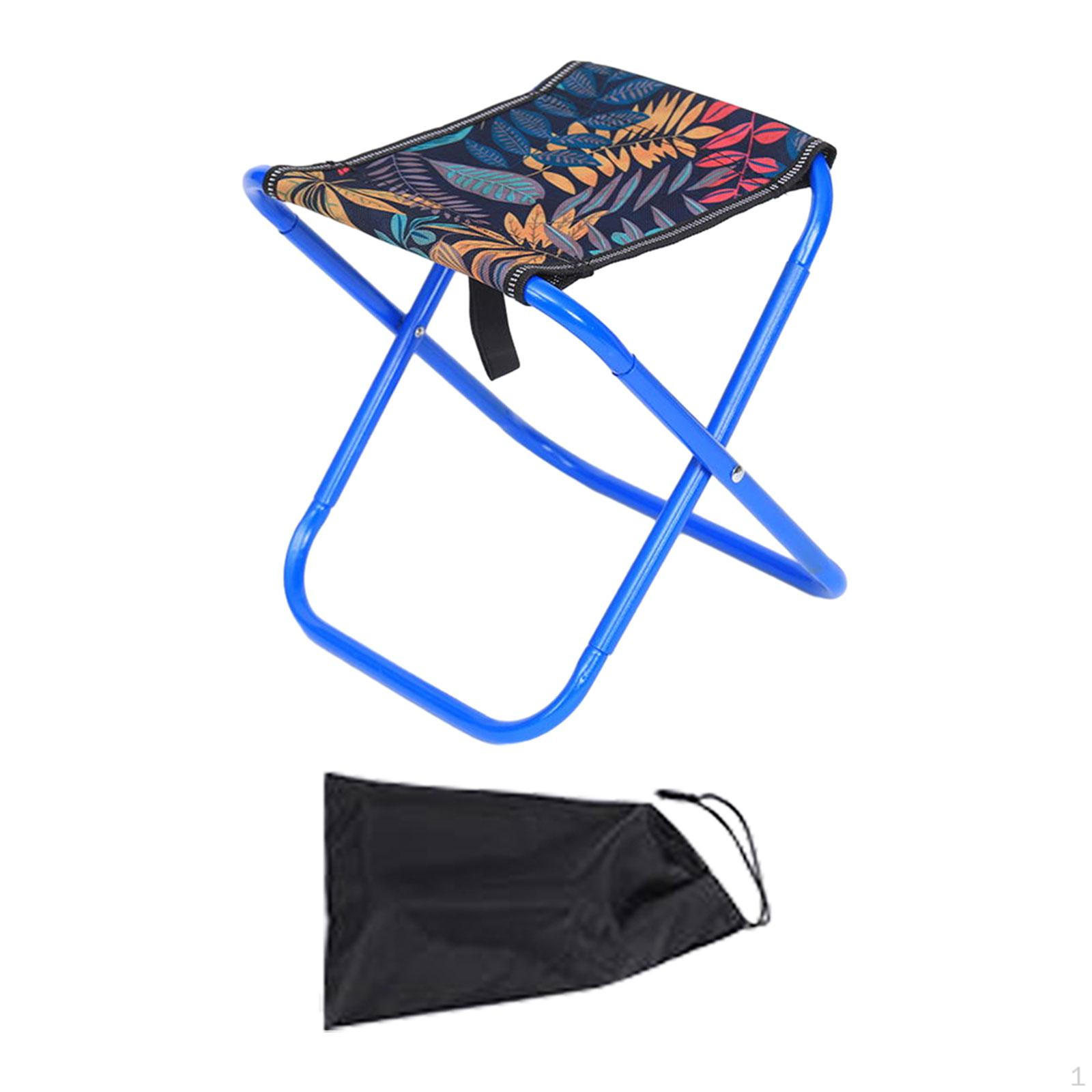

Folding Stool Camping Seat Collapsible Chair Footrest for Traveling BBQ Backpacking синій