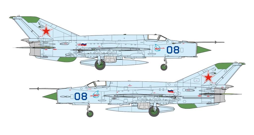 PLATZ Bis Fishbed L Blue 08 Plastic Model 1/48 MiG-21 AE-28