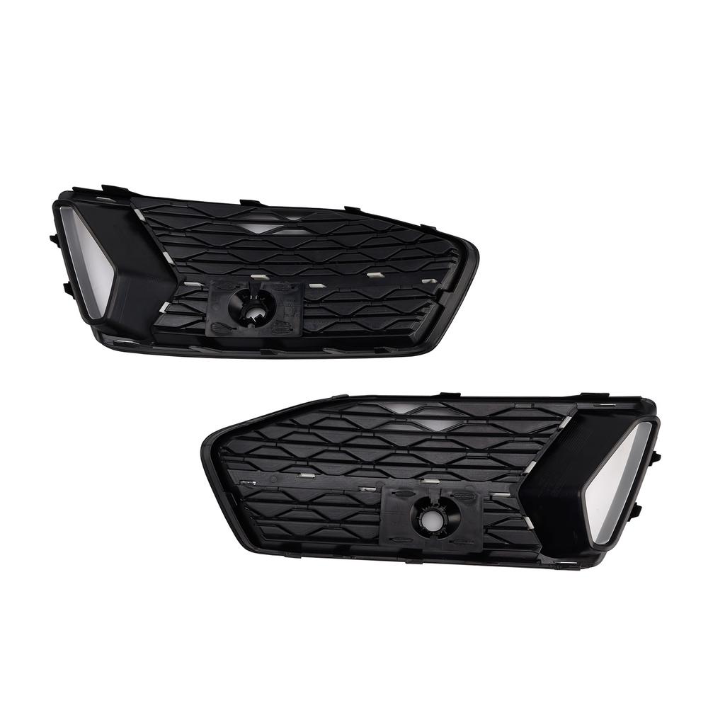 2PCS Front Bumper Grille Grill Fog Light Cover Fit A6 C8 2019-2023