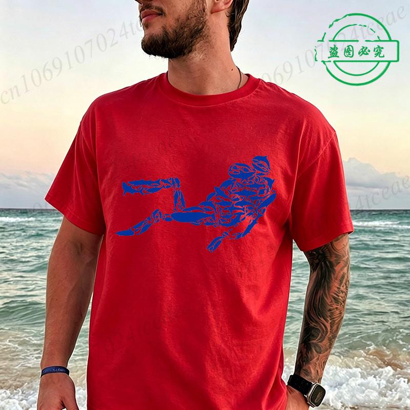 Scuba Diver Graphic T Shirt For Unisex Unisex Short Sleeve Tee Tshirts Ocean Life Oversized Tops Gift For Scuba Divers Sea Lovers