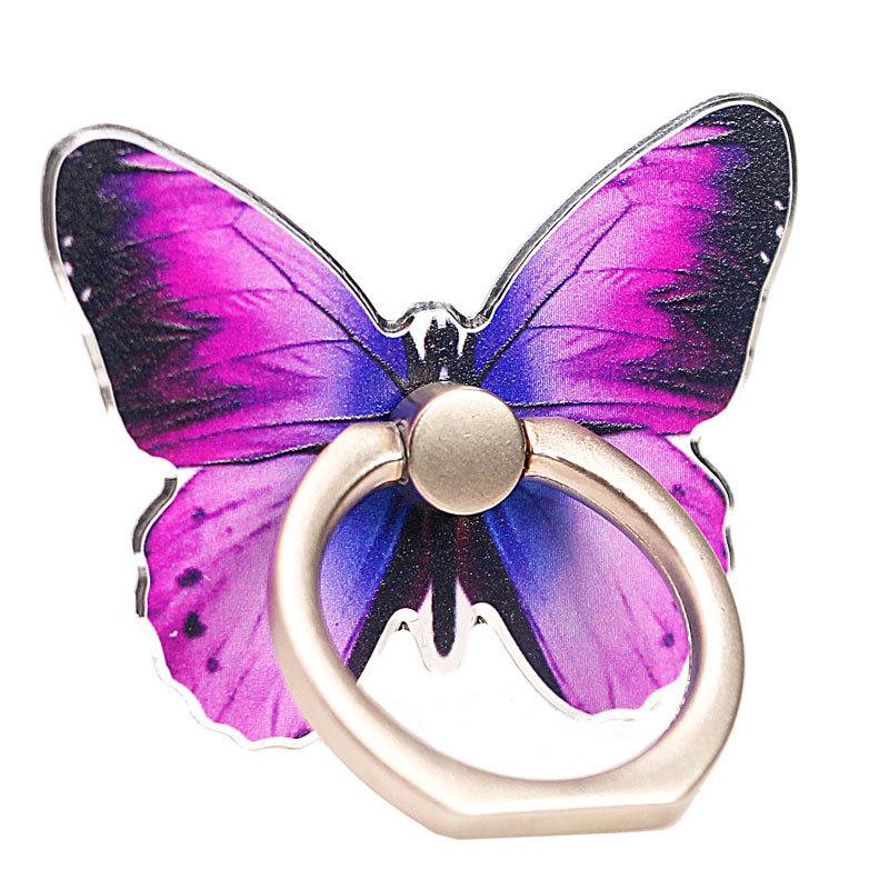 Butterfly Painted Mobile Phone Ring Stand - Cute, Creative Buckle Design for Men & Women