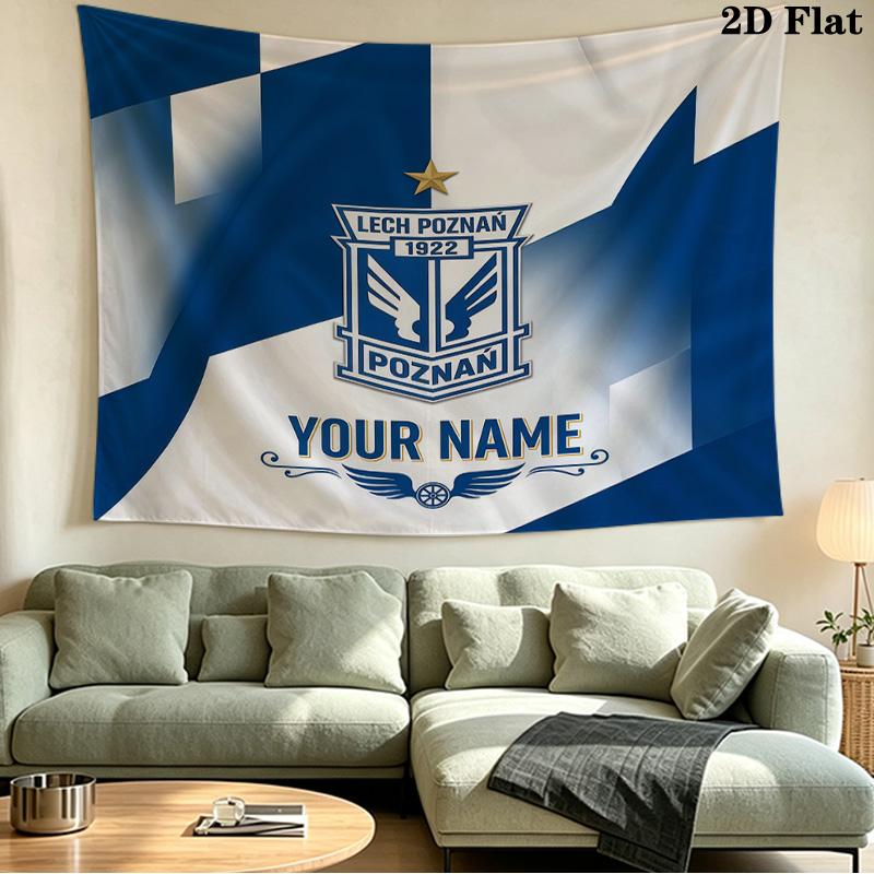 Custom Name Lech Poznan2 Printed Tapestry – Wall Hanging for Bedrooms, Dorms, and Home Decor