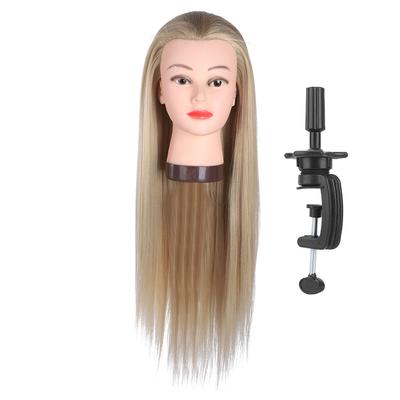 Hairdressing Training Styling Practice Colors Wig Dummy Mannequin Head with Hair