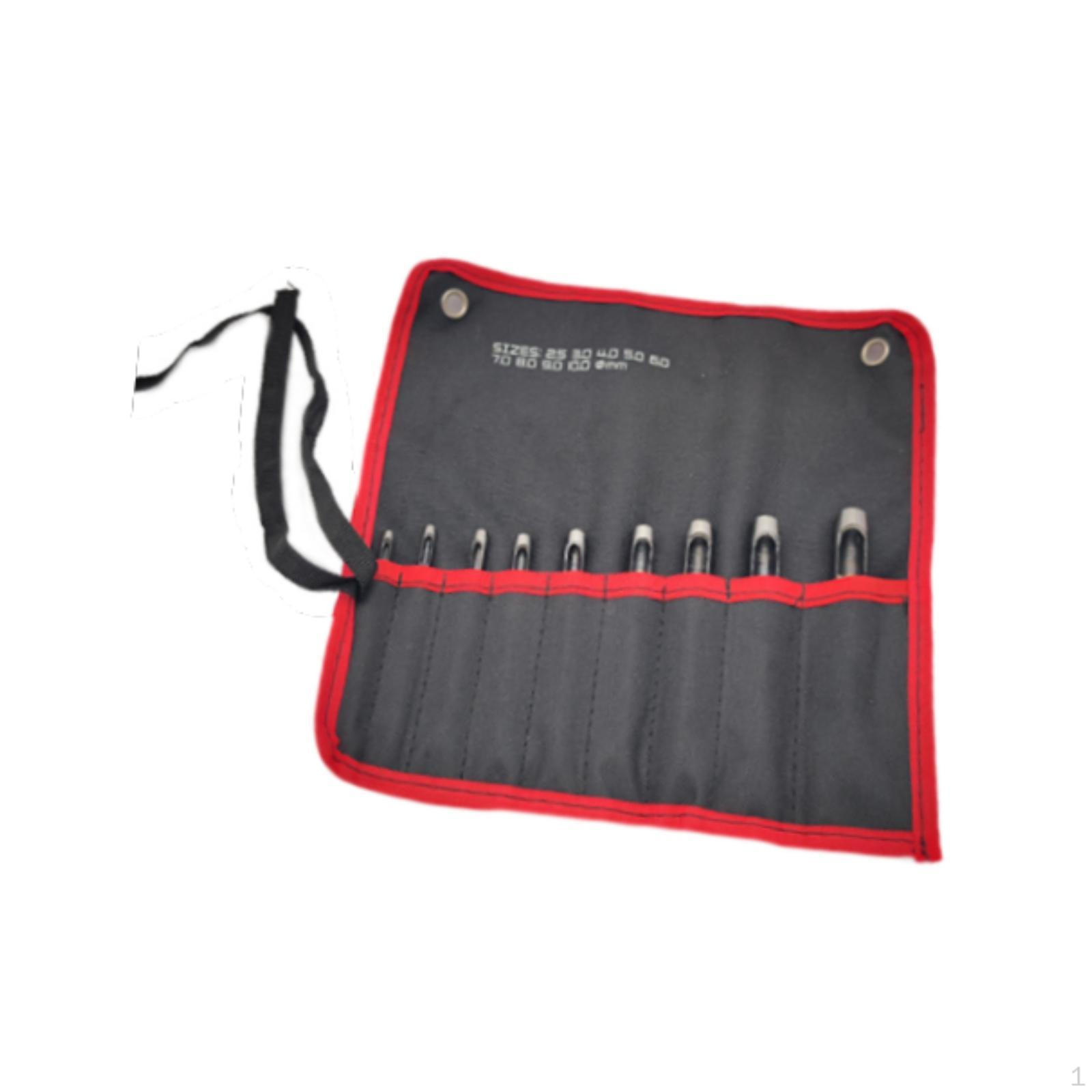 

9x Leather Hole Punch Tool with Canvas Bag Precision Design Portable User Friendly 2.5mm-10mm