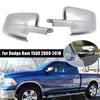 For Dodge Ram 1500 2009-2018 Car Sticker Rearview Side Mirror Cover Wing Cap Exterior Door Rear View Case Trim Chrome Silver ABS